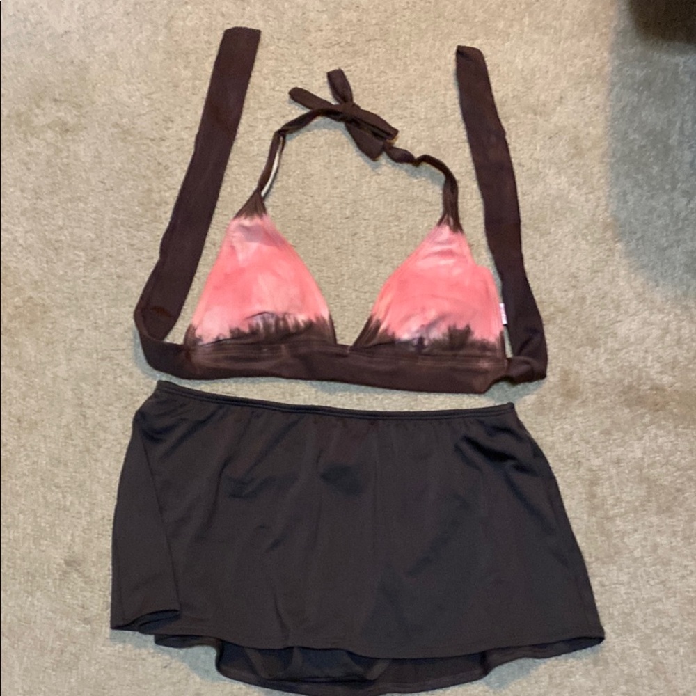 Brown and Pink swimsuit